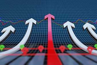 Rising economic arrow