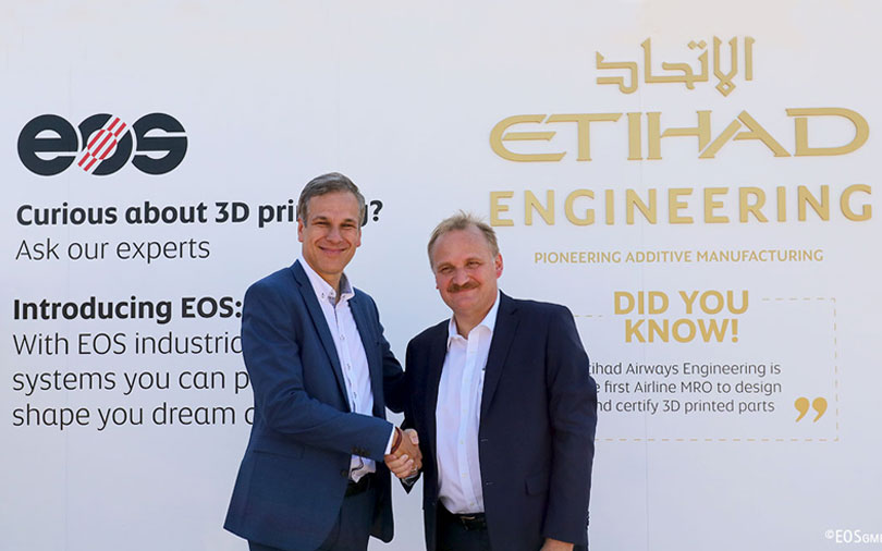 EOS and Etihad Airways Engineering team up to design 3D-printed aircraft interiors