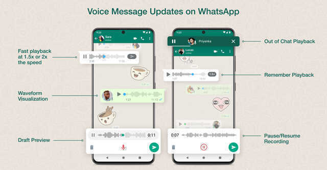 WhatsApp rolls out new features for voice messaging