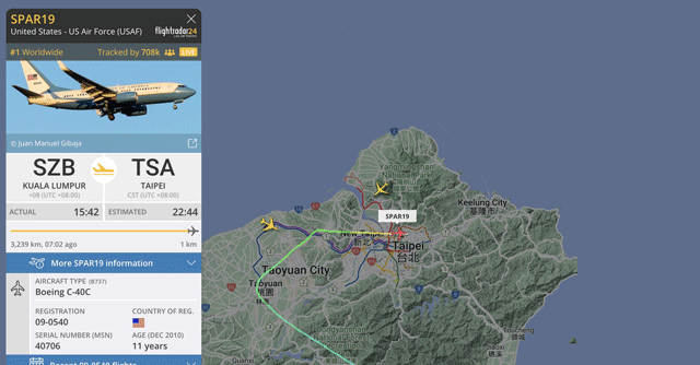 FlightRadar24 suffers temporary disruption due to high interest in Taiwan-bound Pelosi flight