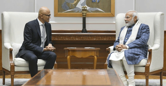Inspiring to see govt’s focus on growth led by digital transformation: Nadella on meeting with PM Modi